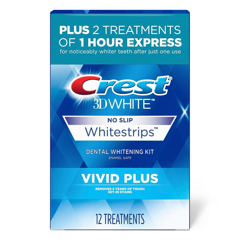 Crest 3D Whitestrips, Vivid Plus, Teeth Whitening Strip Kit,