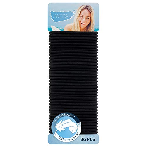 Black Hair Ties for Women 36 Pcs