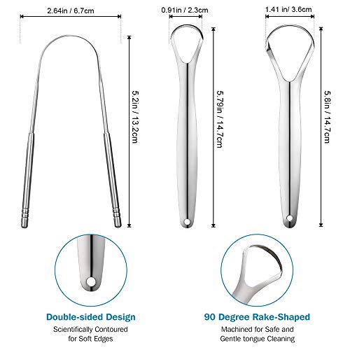 3 PCS Metal Tongue Scraper