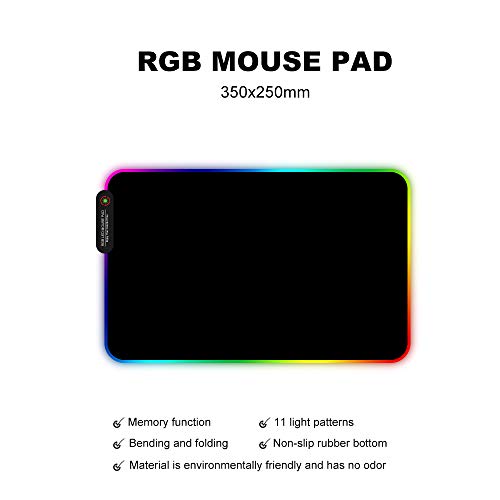 RGB Gaming Mouse Pad with 11 RGB Light up Modes