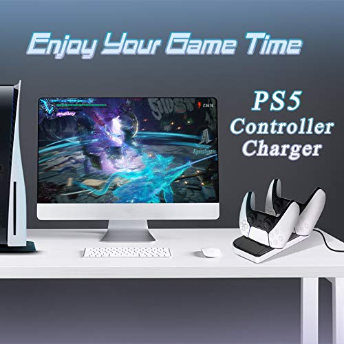 PS5 Controller Charger, Dual USB Charging Dock Stand