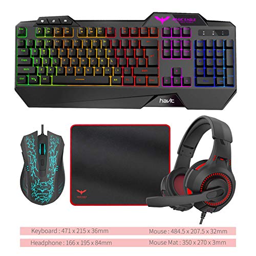 Gaming Keyboard Mouse Headset & Mouse Pad Kit