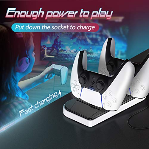 PS5 Controller Charger, Dual USB Charging Dock Stand