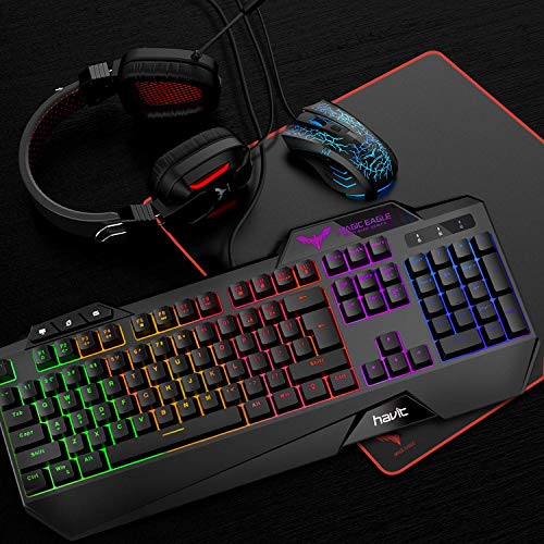 Gaming Keyboard Mouse Headset & Mouse Pad Kit